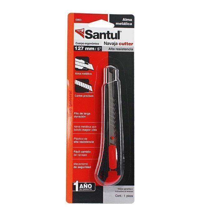 Cutter Cuchilla de 9mm de 5" Reforzado Alma Metalica