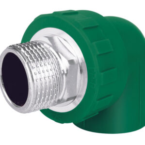 Codo Conector Pipa de 90° de PPR 1/2" 20mm rosca exterior