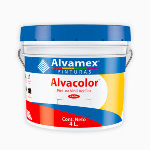 Galon Pintura Vinilica AlvaColor Azul Verde de 4L
