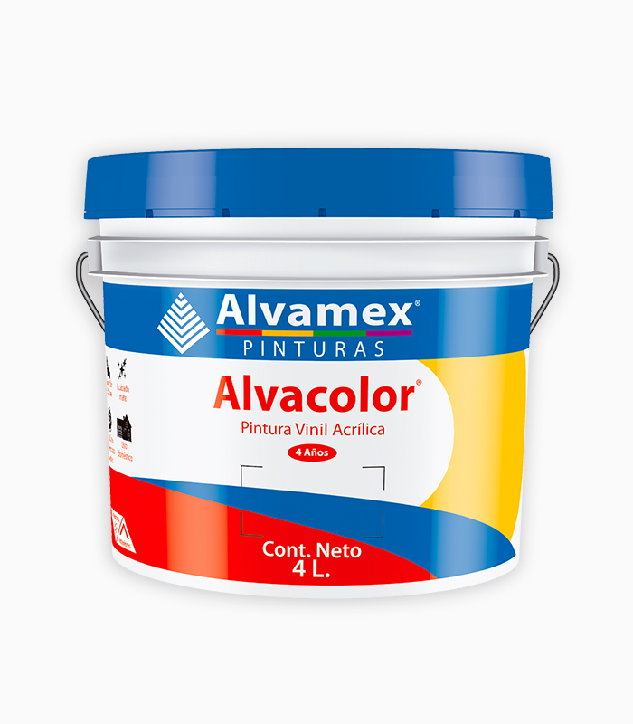 Galon Pintura Vinilica AlvaColor Rojo Basico de 4L