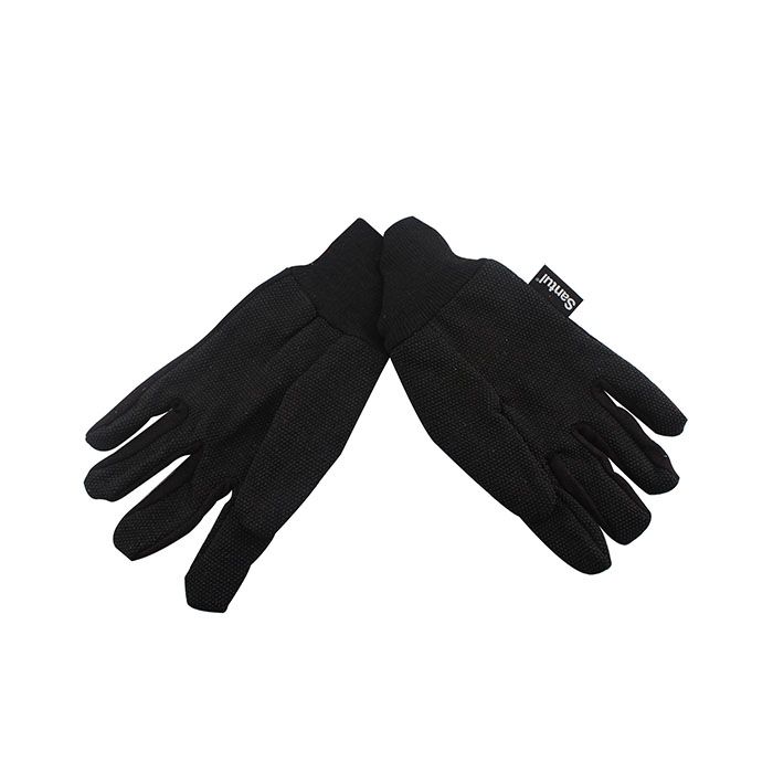 Guantes Poliester con Puntos PVC Negros