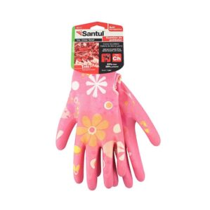 Guantes de Jardineria Mujer Nitrilo Chicos Rosas