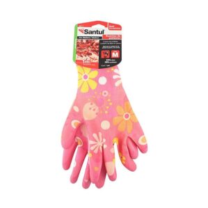 Guantes de Jardineria Mujer Nitrilo Medianos Rosas
