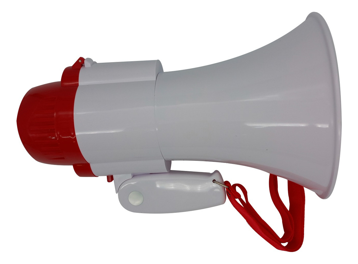 Megáfono Con Grabador Reproductor Sirena Recargable 6"