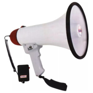 Megáfono Con Micrófono Sirena Recargable 25w 9"