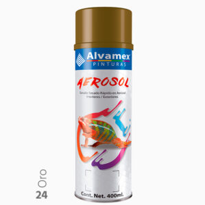 Pintura en aerosol Oro Metalico Alvamex