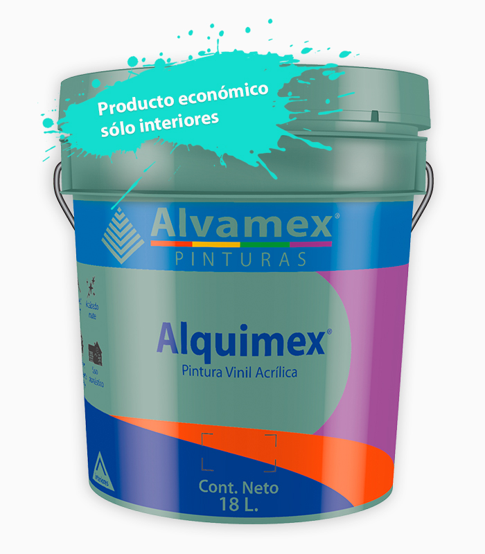 Cubeta Pintura Alquimex Economica Blanco 18L