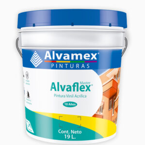 Cubeta Pintura Vinilica AlvaFlex Semimate Blanco 19L