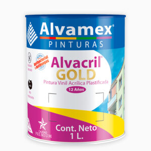 Pintura Vinilica Alvacril Plastificada Sanitada Azul Rey 1L