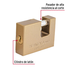 Candado antipalanca 50mm cuerpo de hierro Hermex Basic