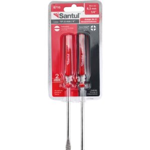 Kit de 2 desarmadores 1/4" Largo 4"