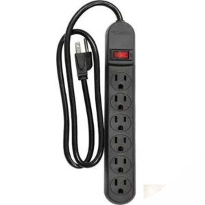 Barra Multicontacto 6 entradas con Supresor de Picos