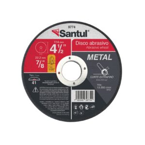 Disco Corte Metal 4-1/2" 1mm Santul