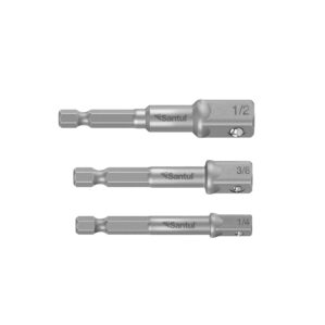 Juego de 3 adaptadores dados 1/4" 3/8" y 1/2" para Taladro 7cm