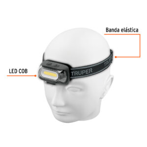 Linterna de minero 460lm Recargable con sensor Truper