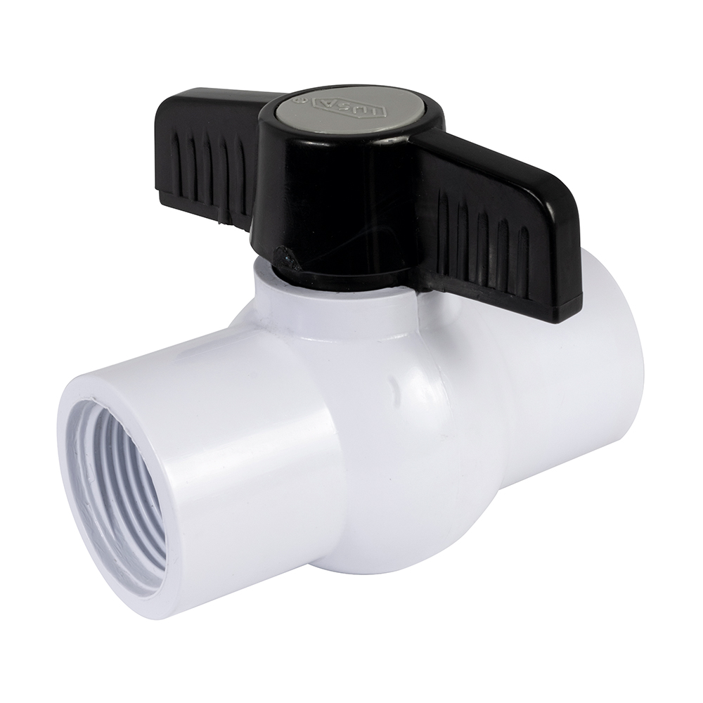 Llave de Paso Valvula de esfera de PVC Hidraulico Roscable 1"