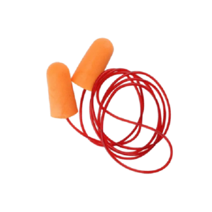 Tapon auditivo desechable de espuma con cordon