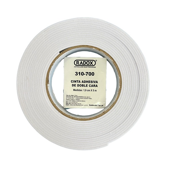 Cinta adhesiva de doble cara 1.9cmx5m