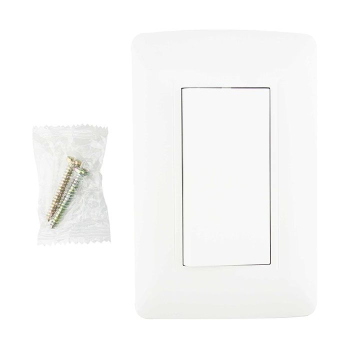 Placa Armada Apagador Sencillo Toscana Blanco