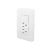 Placa Armada Apagador y Doble Contacto Toscana Blanco