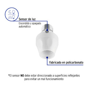 Portalampara Socket con Sensor de Luz para Foco Led Ahorrador Otros