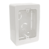 Caja Universal Sobreponer para Canaleta Blanca