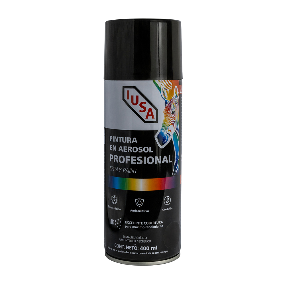 Pintura en Aerosol Negro Mate iusa