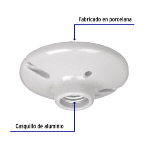 Socket Portalampara de porcelana 4-1/2