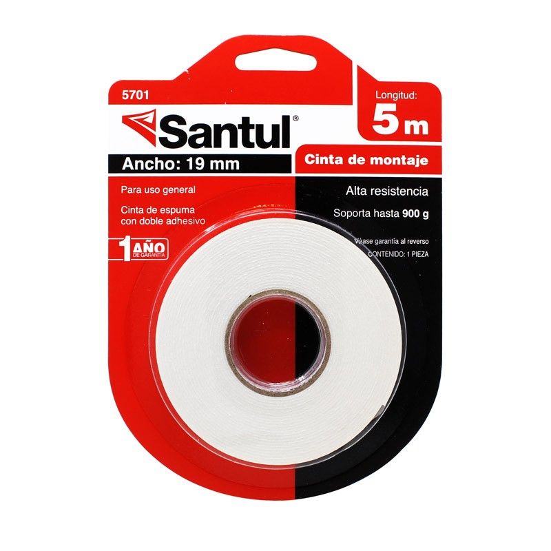 Cinta doble cara de 19 mm x 5m Santul