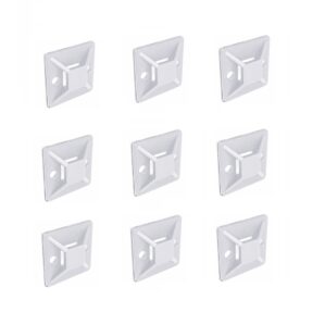 Pack 100 Piezas de Base Autoadherible para cinchos 3x3cm