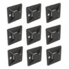 Pack 100 Piezas de Base Autoadherible para cinchos 3x3cm Negros