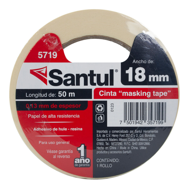 Cinta masking tape 3/4" de 50m