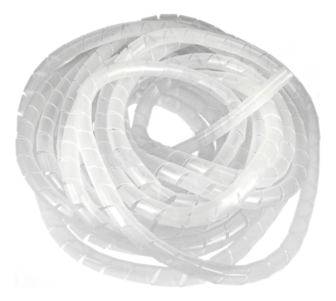 Tubo Transparente Organizador Espiral De Cables 10mm Largo 10m