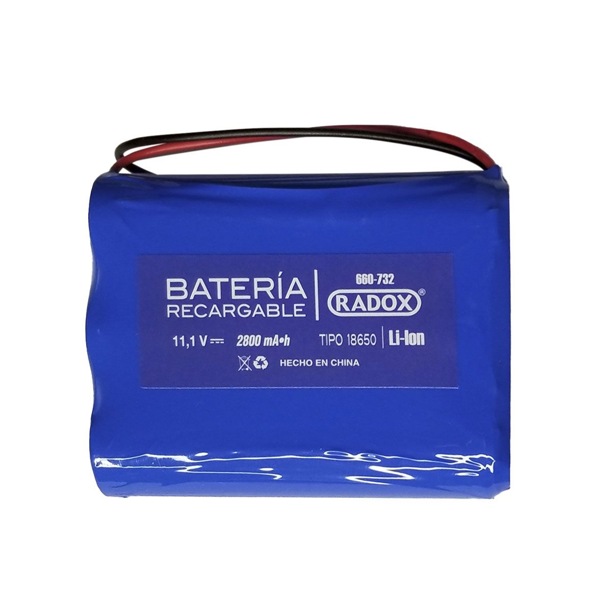 Bateria recargable Li-ion 11.1v de 2800 mAh tipo 3s 18650