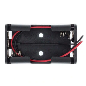 Porta Pilas Para 2 Baterias AA En Serie Portabaterias