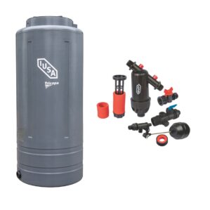 Tinaco Tricapa Vertical Gris con Accesorios de 800L iusa