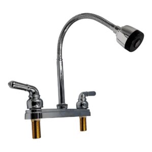 Mezcladora Fregadero Flexible Cromada Manerales Palanca