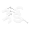 Grapa para cable redondo 8mm blanca bolsa con 100 piezas