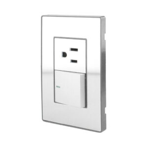 Placa Armada Apagador Escalera y Contacto Acero Inoxidable Cordoba