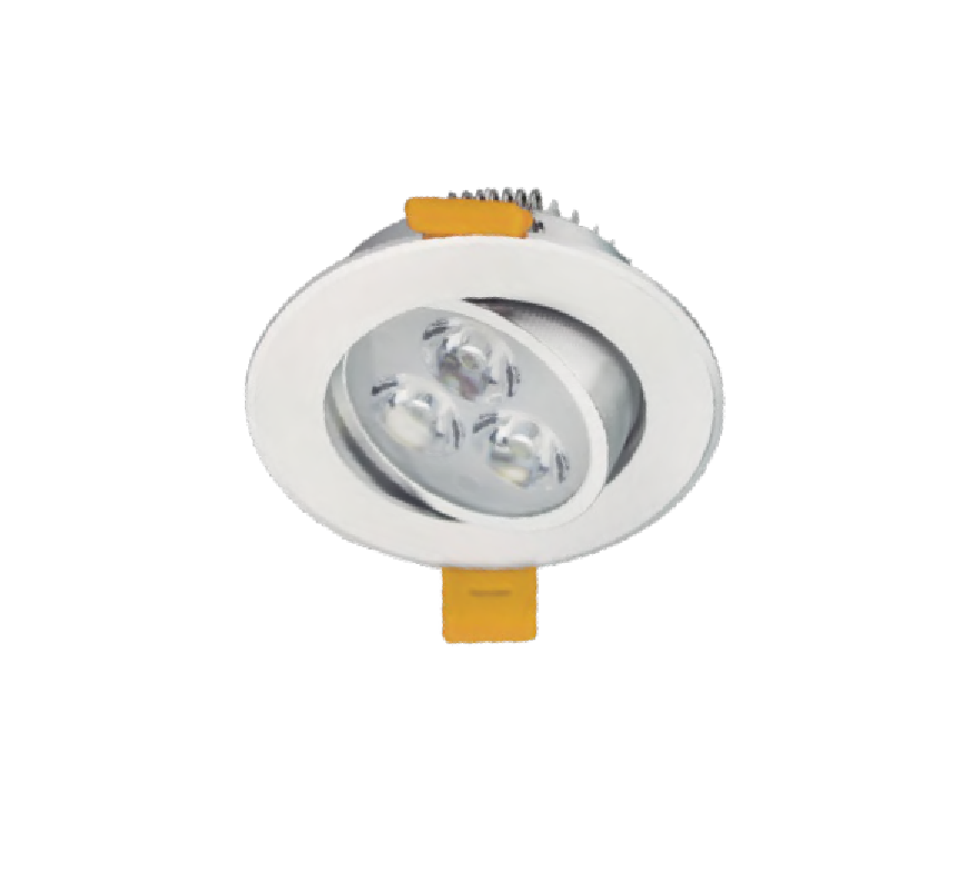 Lampara Spot para Empotrar Dirigible 3 Leds 3w 7.5cm