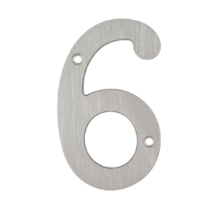 Numero 6 de Metal para Exterior Residencial Casa