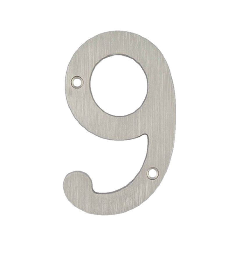 Numero 9 de Metal para Exterior Residencial Casa