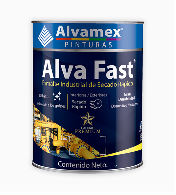 Litro Esmalte Rojo Oxido Alva Fast 1L