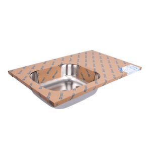 Tarja de empotrar 80x50cm Tina izquierda Calibre 24 Serie 304