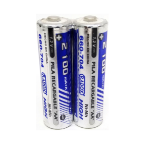 Par de pilas recargables AA NiMH 2100mAh