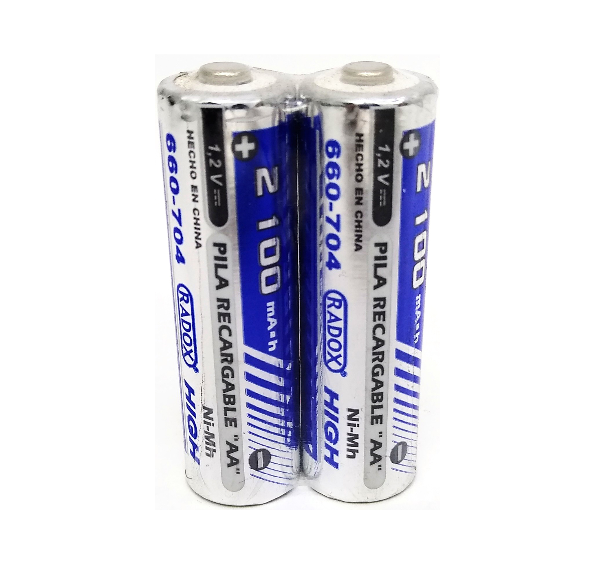 Par de pilas recargables AA NiMH 2100mAh
