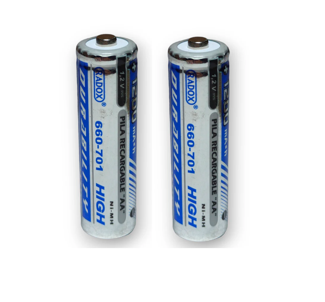 Par de pilas recargables AA NiMH 1200mAh