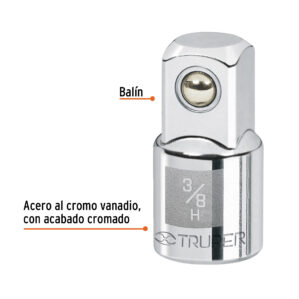 Adaptador para matraca de cuadro 3/8" a cuadro 1/2"