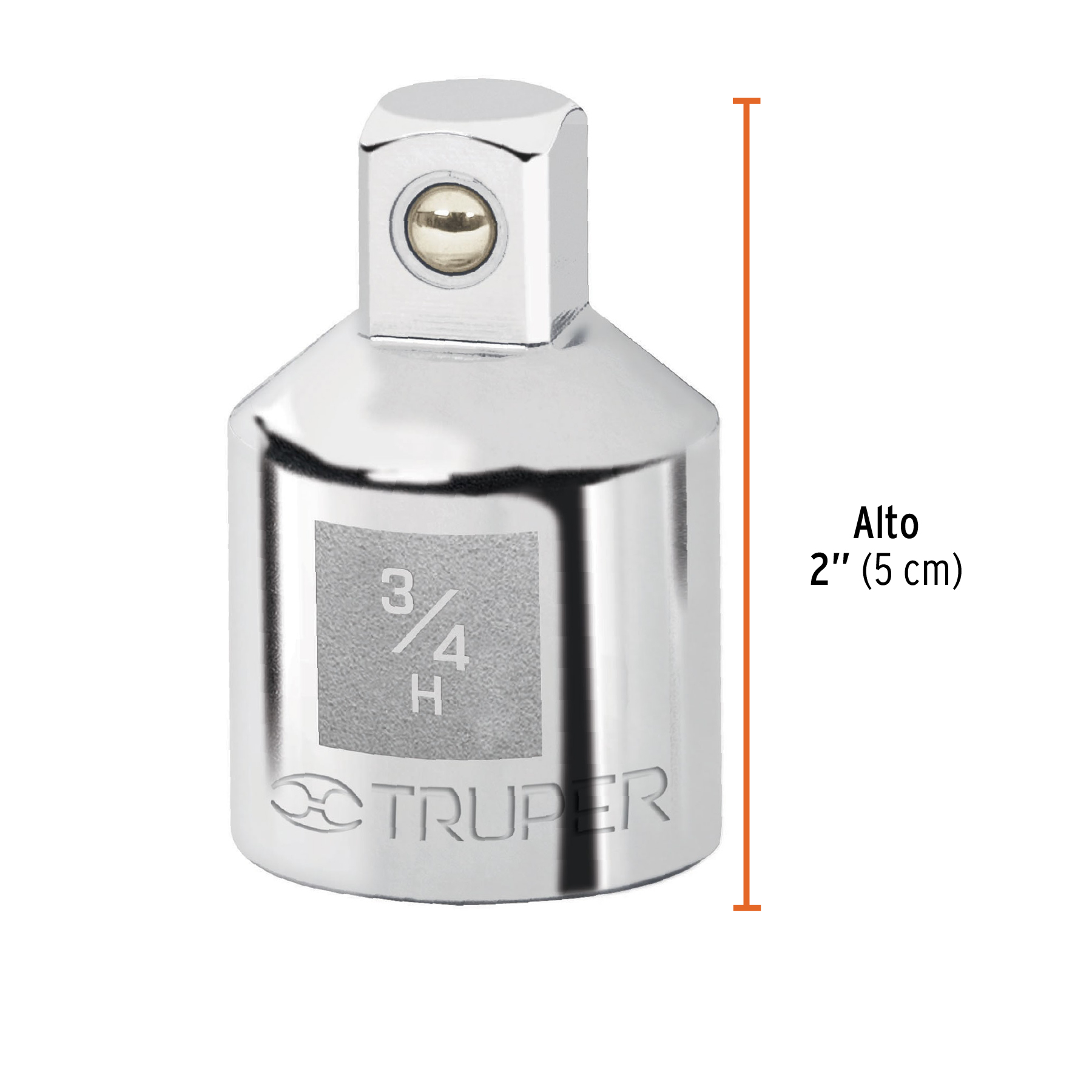 Adaptador para matraca de cuadro 3/4" a cuadro 1/2"