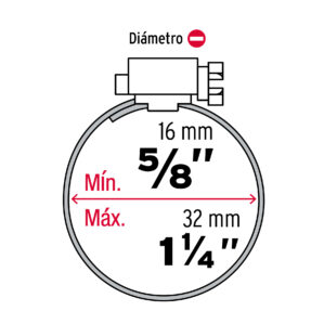 Pack 10 pzas Abrazadera reforzada sin fin 5/8 - 1-1/4